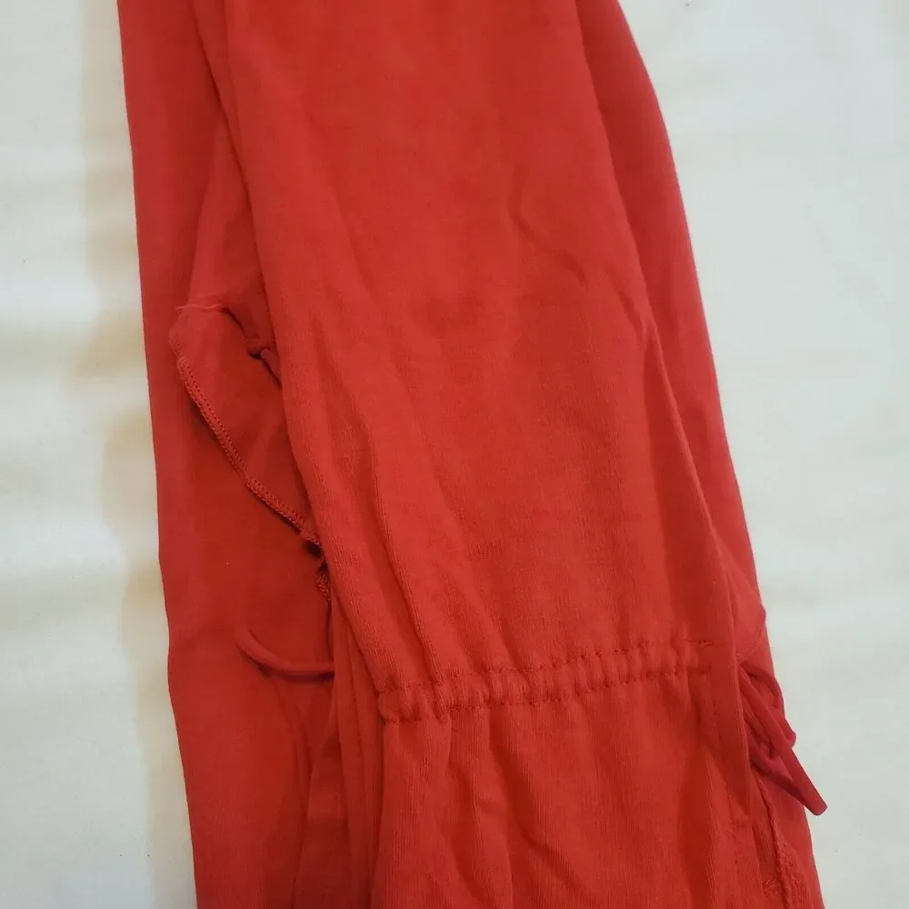 Zara Womens Sz Med Dress Red Open Sleeve Ruffled Valentine's Sweater - Picture 5 of 9